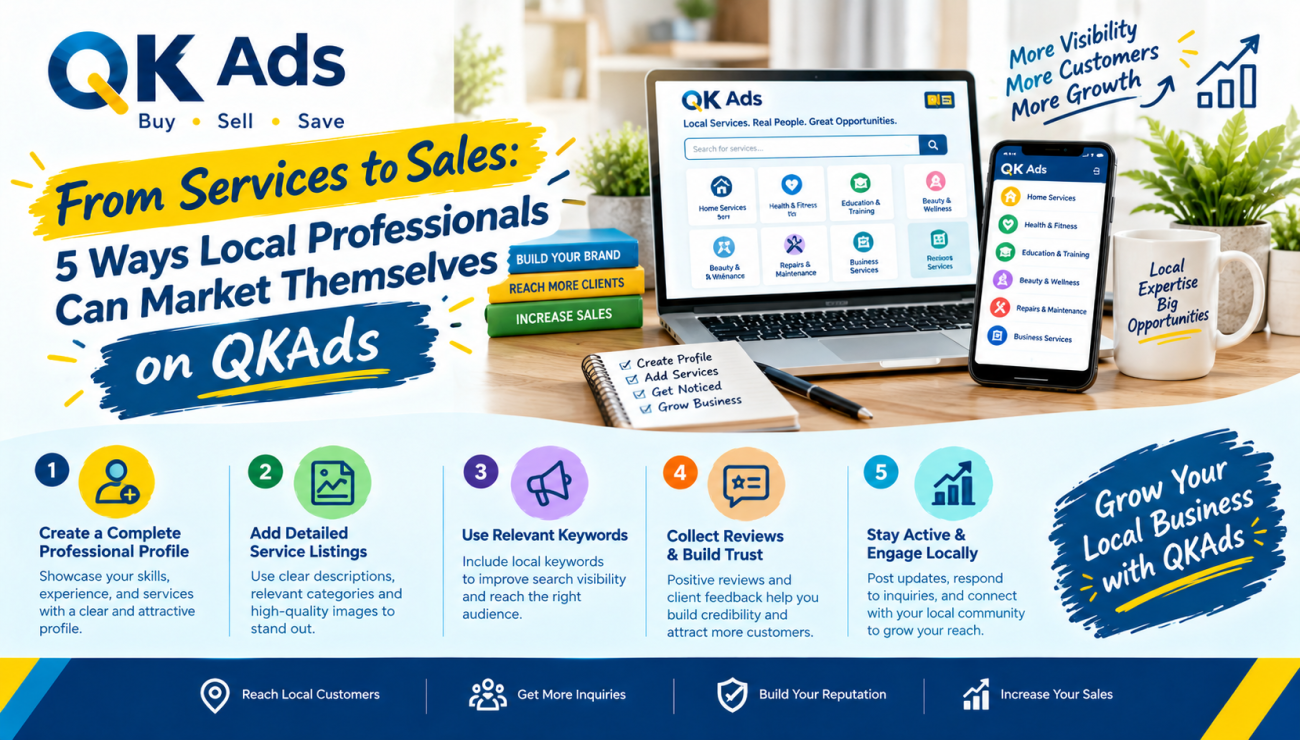 From Services to Sales: 5 Ways Local Professionals Can Market Themselves on QK Ads