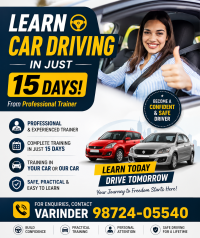LEARN CAR DRIVING IN JUST 15 DAYS!