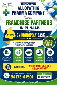 Allopathic Pharma Company Invites Franchise Partners in Punjab
