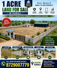1 Acre Land for Sale in Kurali | Boundary Wall, Room & Guard Hut | Ideal for Warehouse & Parking