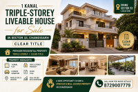 1 Kanal Triple-Storey Liveable House for Sale in Sector 33, Chandigarh |