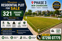321 Sq. Yds. Premium Residential Plot for Sale | Phase 3, New Chandigarh