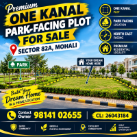 Premium One Kanal Park-Facing Plot for Sale – Sector 82A, Mohali